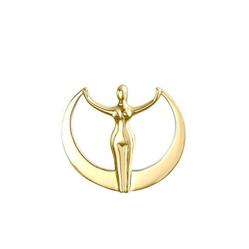 Oberon Zell Astra Star Goddess Solid Gold Pendant GPD1039 - Jewelry